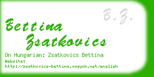 bettina zsatkovics business card